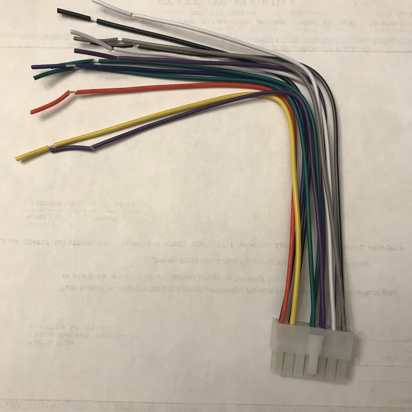 iRV Technology iRV36 AM/FM/CD/DVD 14 PIN Wire Harness