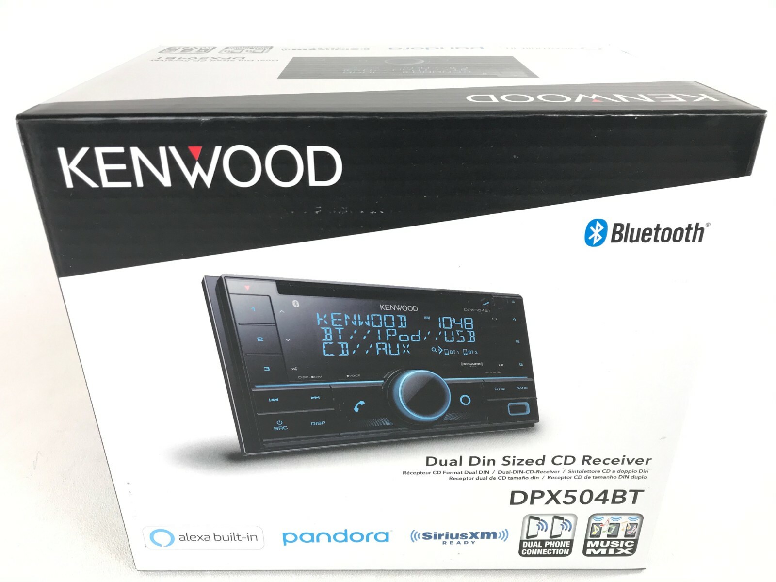 Kenwood DPX504BT Bluetooth CD MP3 Alexa iPhone Android Pandora AM FM XM USB Aux