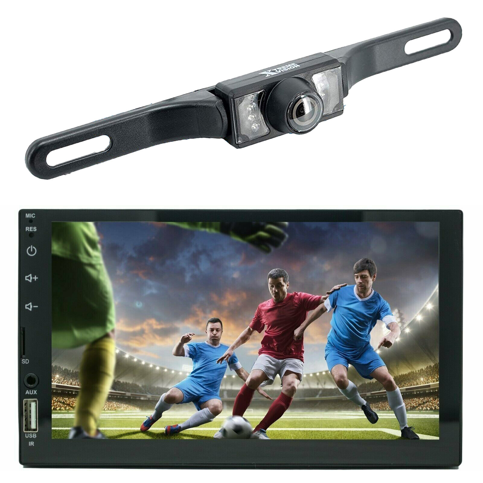 7″ 2 Din Mirror Link GPS Navi Touch Screen Car Audio MP5 Bluetooth AM FM +cam