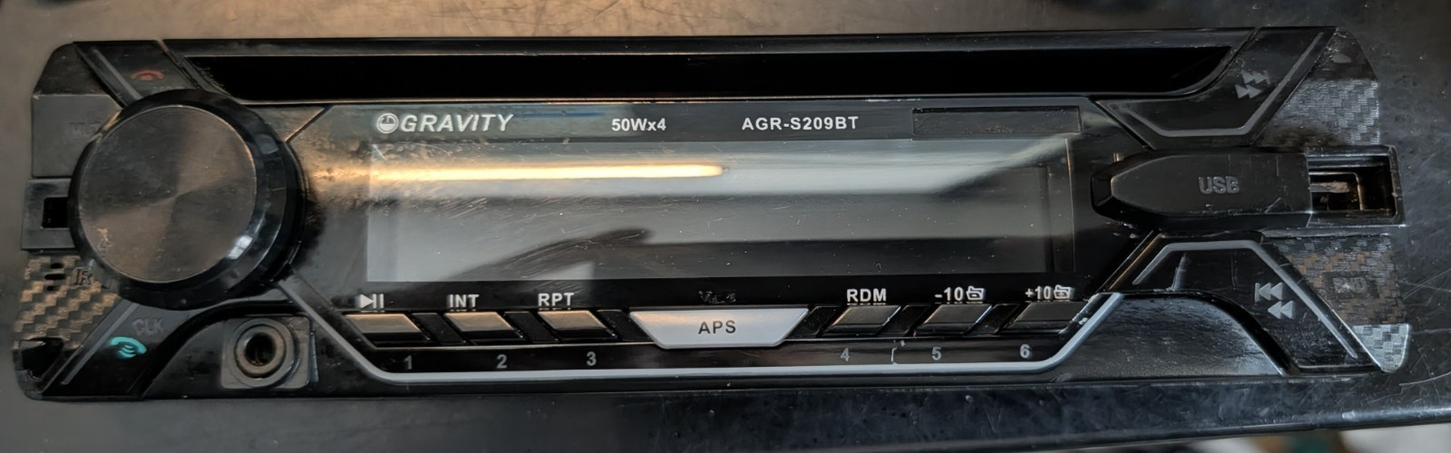 Gravity 200 Watts AGR-209BT CD / MP3 Car Audio Receiver FACEPLATE ONLY