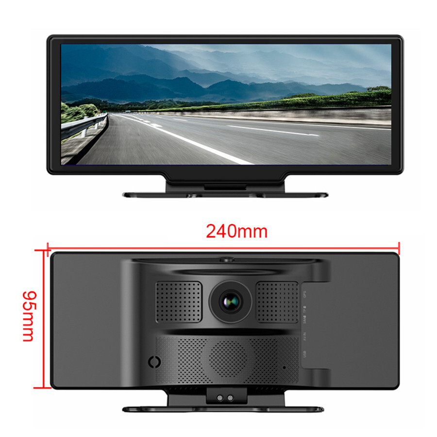 2.5D10.26in Car Dash Cam Auto Bluetooth DVR Video Recorder Dashboard APP Control