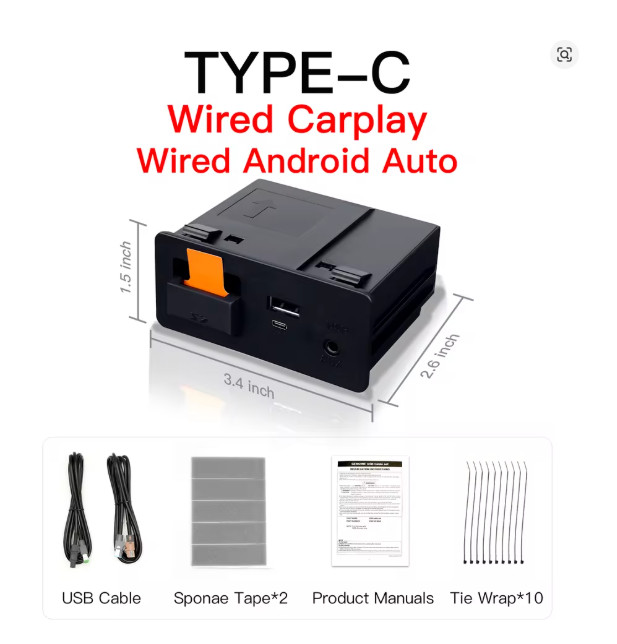 WIRED CarPlay Android Auto Adapter OEM for Retrofit Mazda 2 3 6 CX3 CX5 CX8 CX