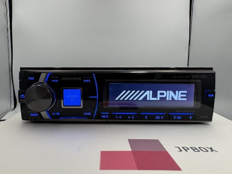 Alpine CDE-145J 1DIN CD Player Head Unit USB CD AUX Tested Working JP