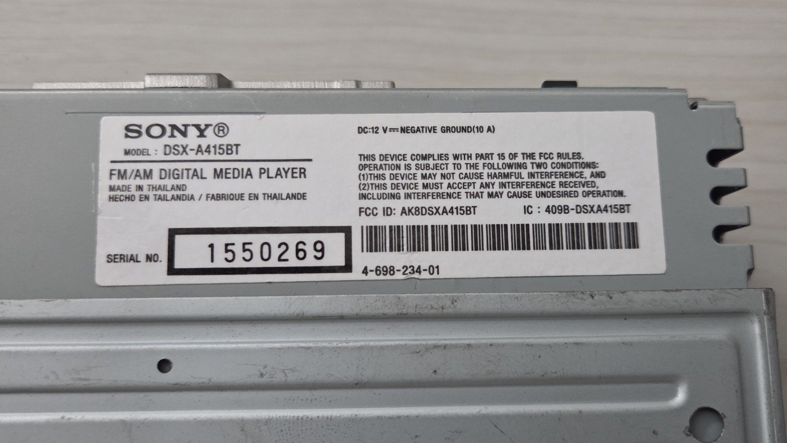 Sony DSX-A415BT Media receiver with Bluetooth FLAC Extrabass W/ Mic Tested