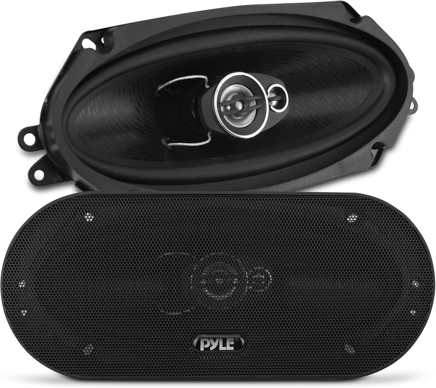 Altoparlanti Auto Triassiali 4×10 300W 3 Vie Audio Forte per Supporto Porta Veic