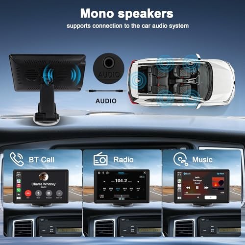 7 inch Double Din Car Radio: Wireless Carplay & Android Auto Car Radio Stereo,