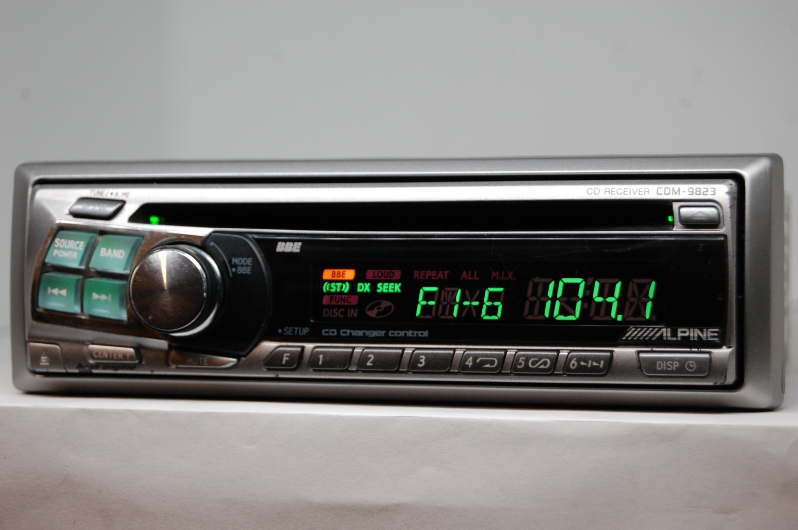 Vintage Alpine CDM-9823 AM/FM/CD player car stereo w/Bluetooth Ferrari Lambo