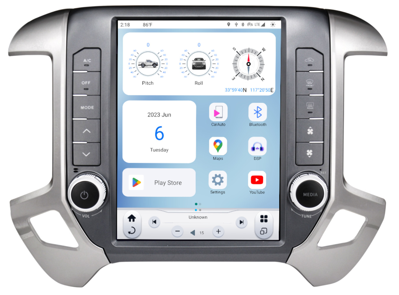 Linkswell 2014-2018 CHEVY SILVERADO / GMC SIERRA GENERATION 6 T-STYLE RADIO