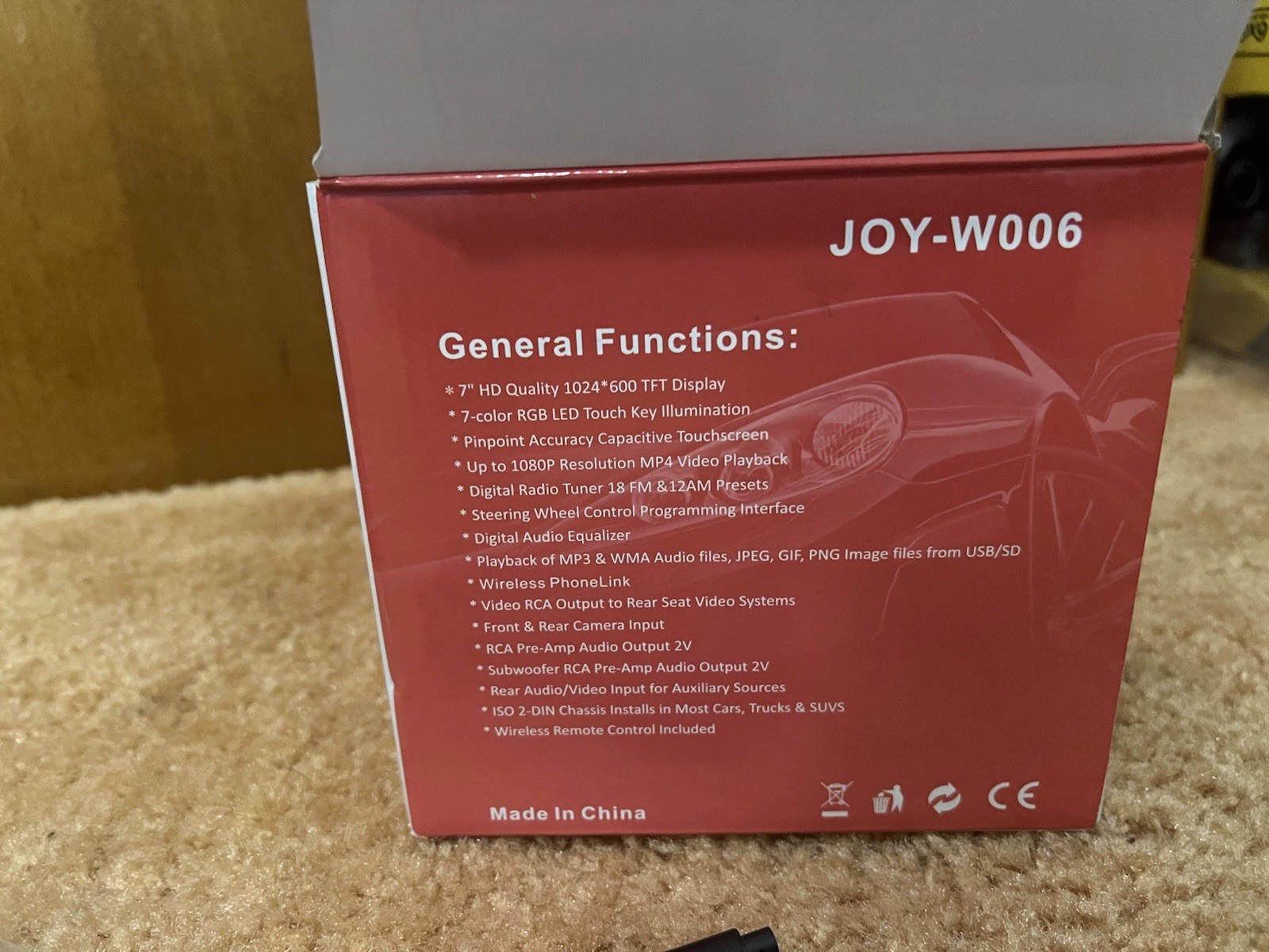JoyBring JOY-W006 Double Din Stereo 7″HD With Hardware