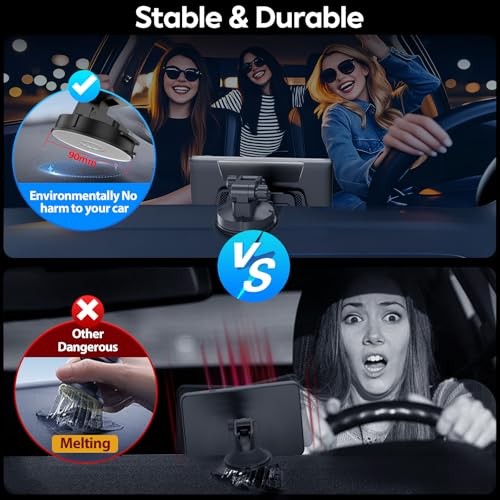 Wireless CarPlay Screen for Car – Portable Dash 9″ HD IPS Screen with