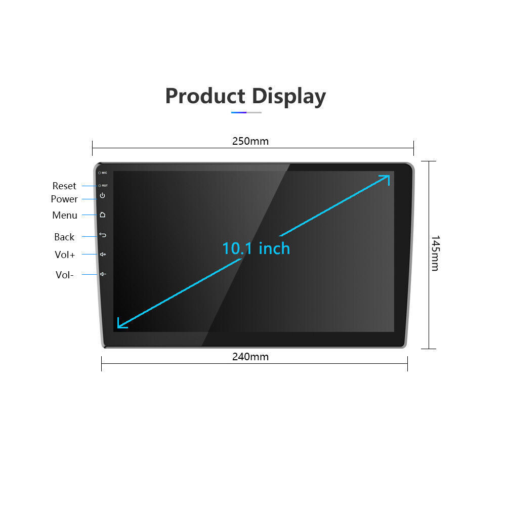7″/9″/10.1″ GPS Navi Android 10.1 2 Din Car Stereo Radio Touch Screen WiFi BT US