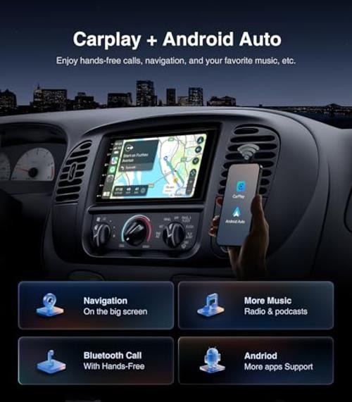 7″ HD Touchscreen Double Din Android 2+32G Car Radio Stereo Full Screen