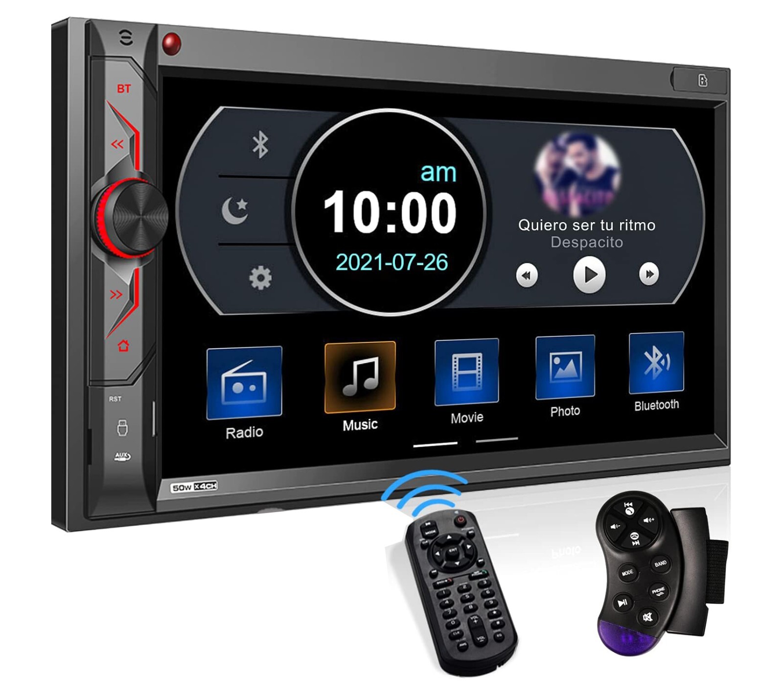 2-Din 7″ Touchscreen Car Receiver w/Bluetooth Radio MP5 Mirror Link CA-70BT(UC)