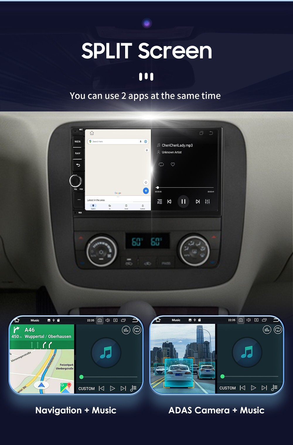 8+128 RAM 2Din 7”Android 12 8Core Car Stereo GPS Radio WiFi CarPlay DSP +AHDCAM