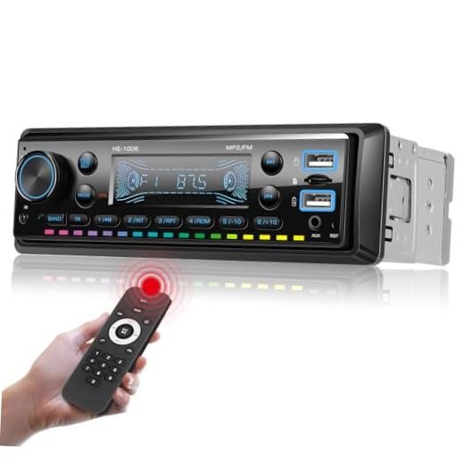 Single Din Car Stereo Radio Hands-Free Bluetooth,Car Audio Receivers with