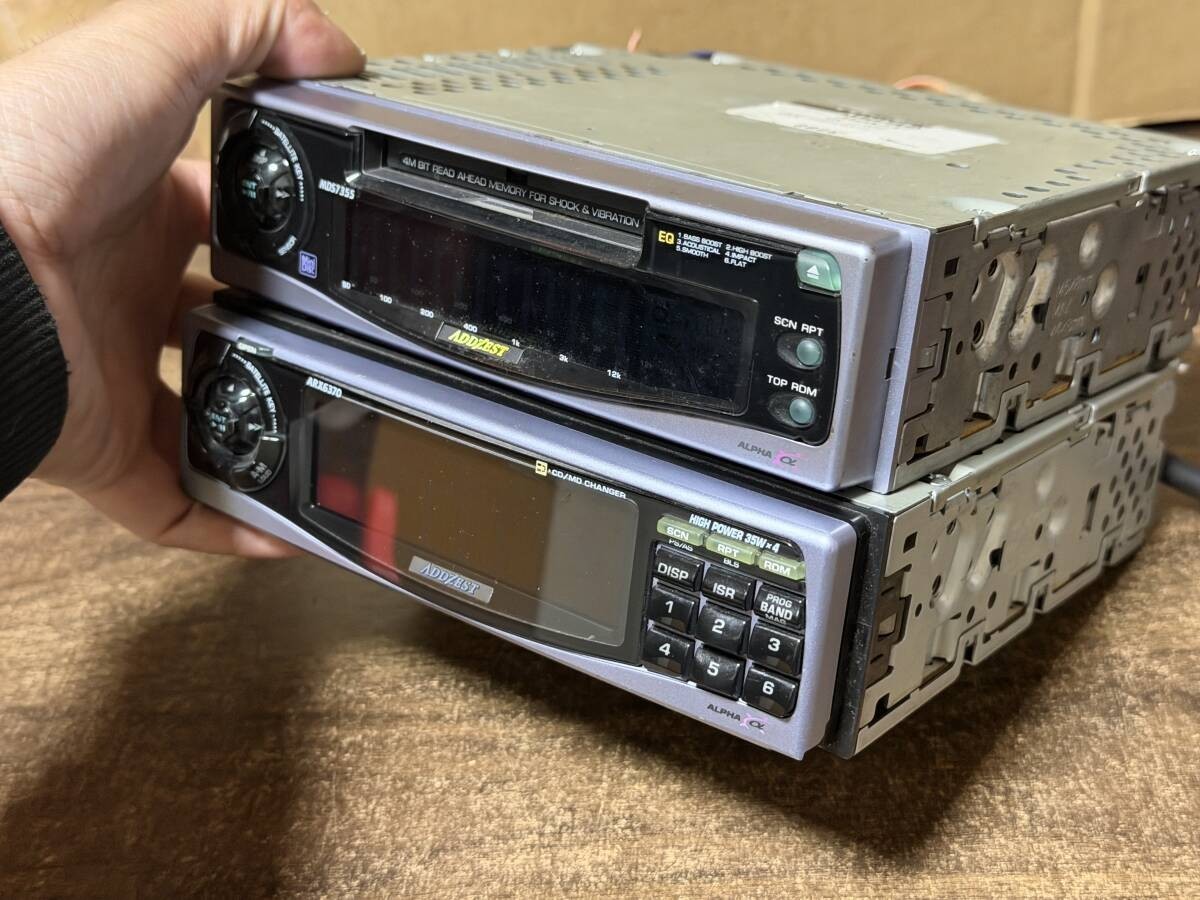 Rare ADDZEST ARX6370 MDS7355 1DIN Cassette MD Deck Car Audio Set Tested