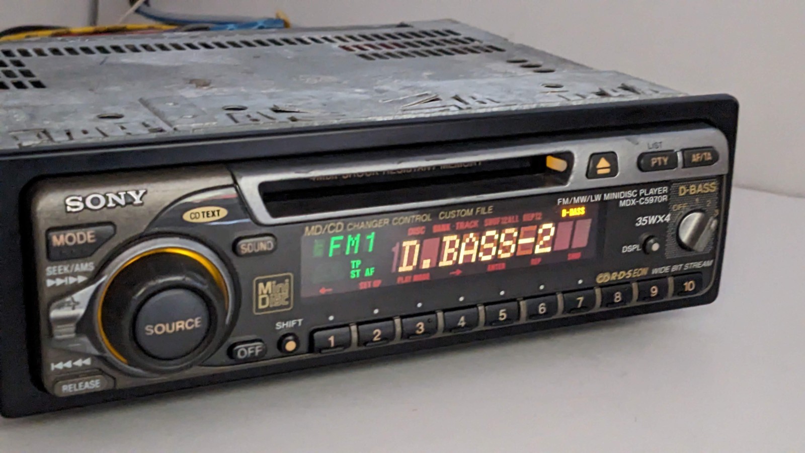 Oldschool Sony MDX-C5970R Mini Disc In-Dash Car Radio RDS 35W x 4 +Optional BT