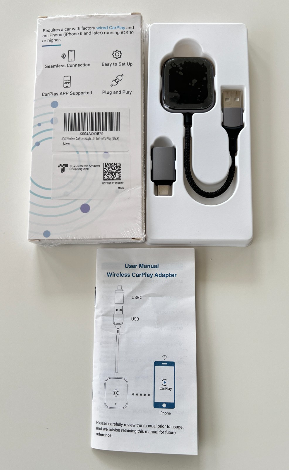 Wireless Carplay Adapter For Apple Carplay, for cars with Built-in CarPlay