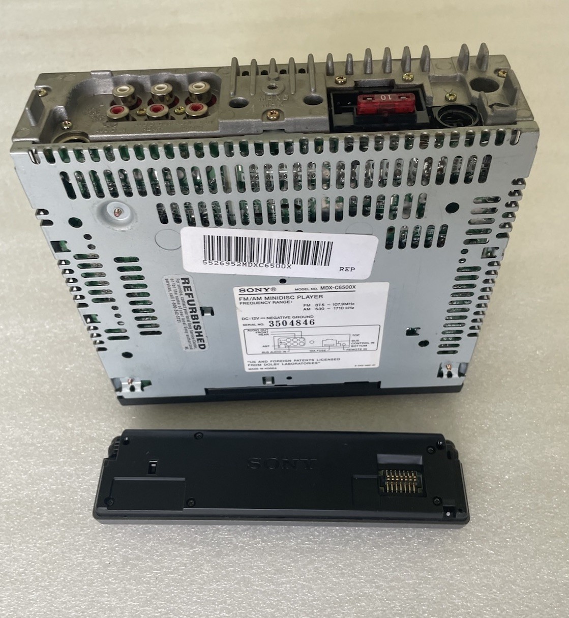 Sony Mini Disk Player MDX-C6500X Car Stereo MD Changer Controls