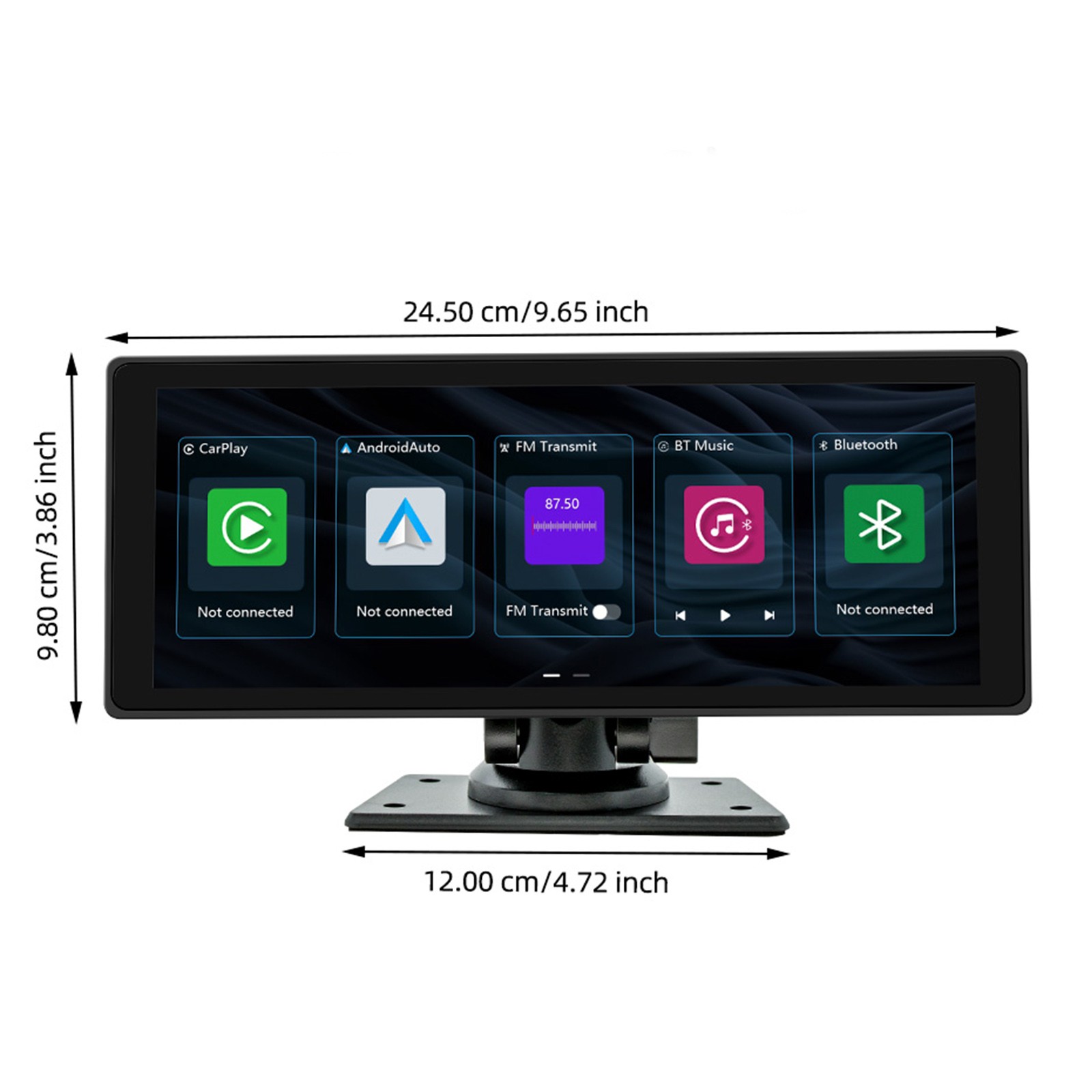 10.26″ Wireless Carplay Bluetooth Car MP5 Player HD Large Screen Recorder Camera