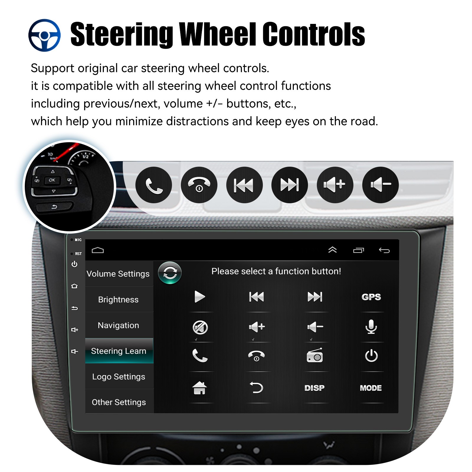 9″ Carplay Android Auto Car Stereo Radio USB Head Unit Bluetooth MirrorLink +AHD