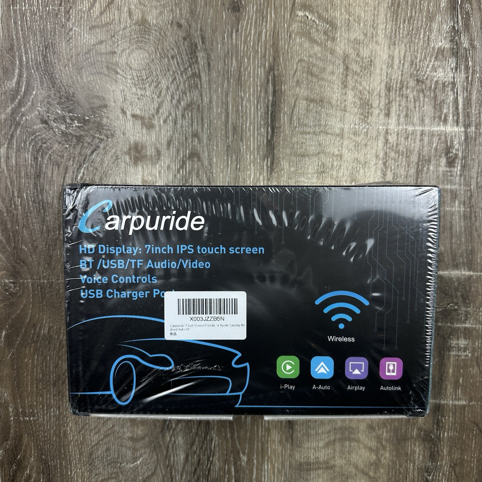 NEW Carpuride Black Touchscreen 7-Inch Apple Carplay & Android Auto 1080p