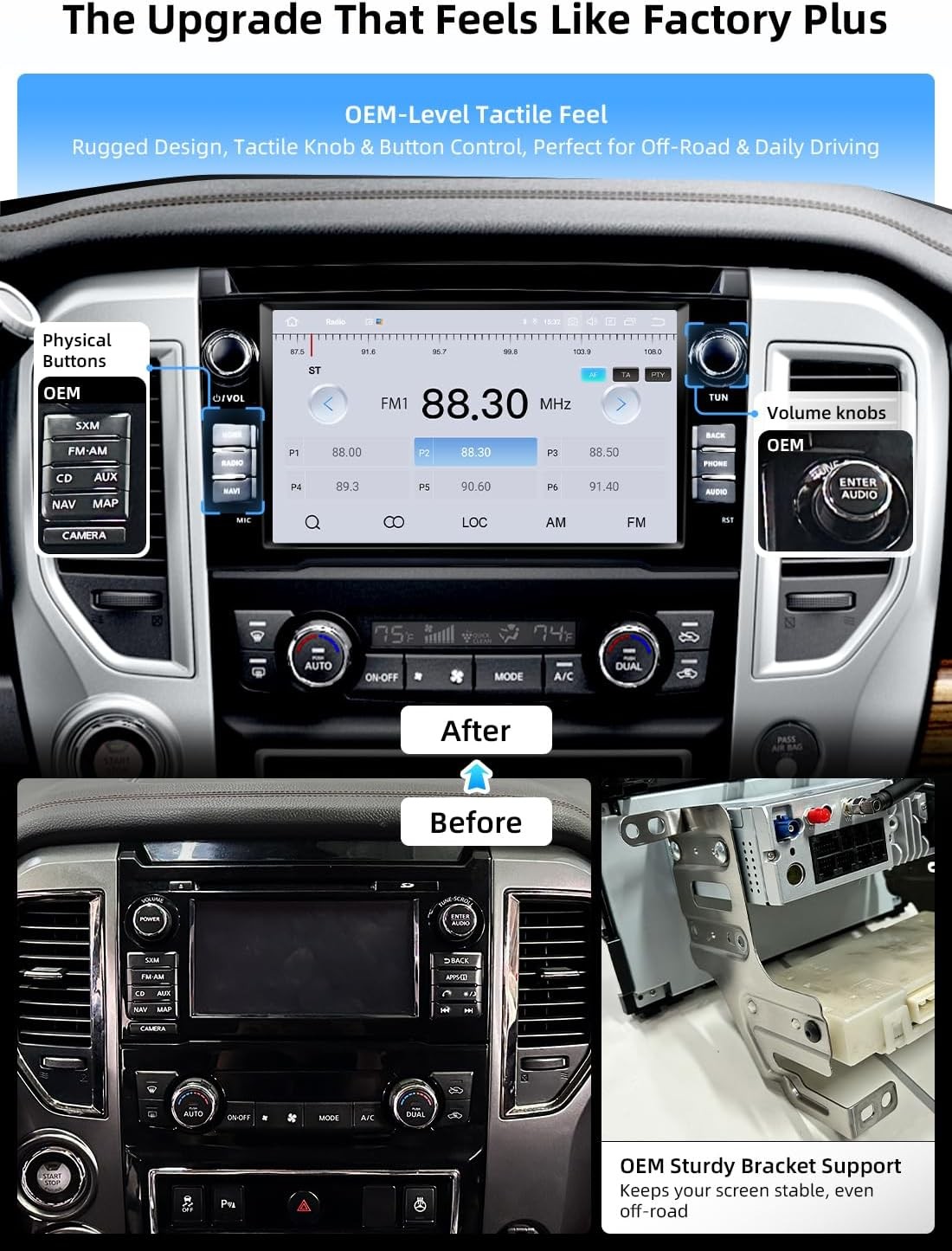 Dasaita 9″ Car Stereo Radio Nissan Titan 2016-2020 Wireless CarPlay Android Auto