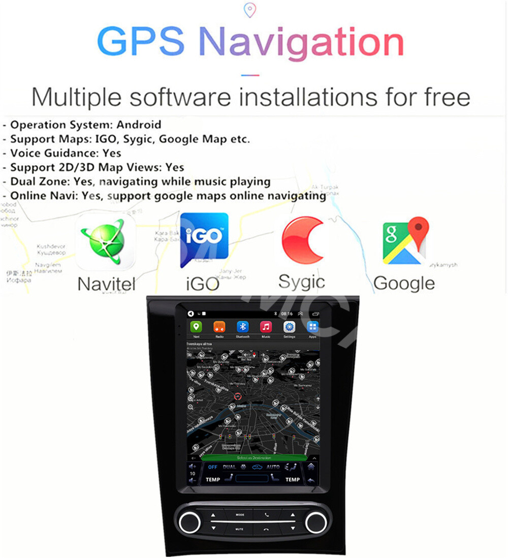 Car Multimedia Player WIFI For Carplay 4+32G W/Cam Fit For Lexus GS300 1998-2005
