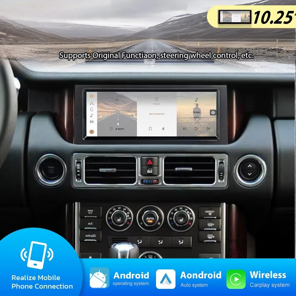 10.25″ Vertical Android Radio For Land Range Rover V8 L322 2002-2004 4+46GB