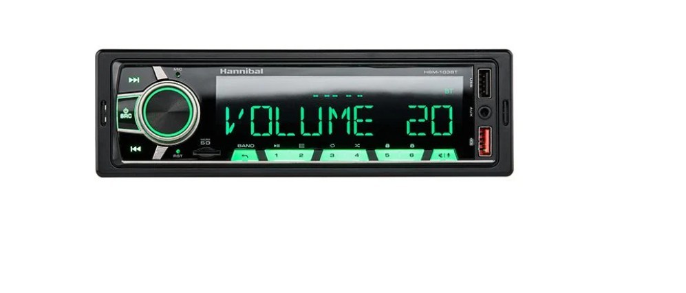 Deaf Bonce Hannibal HBM-103 BT Single 1-Din Bluetooth Indash Car Stereo Receiver