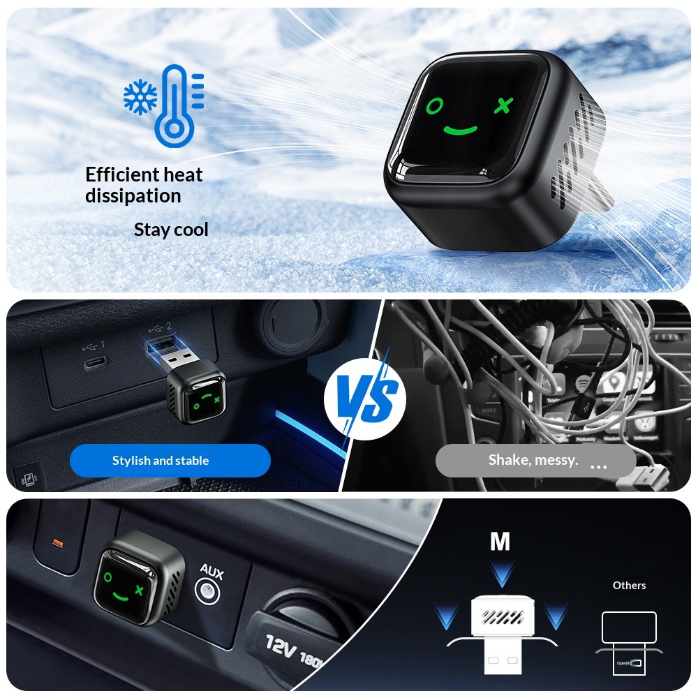 Wireless CarPlay Adapter for Apple iPhone & Android Auto USB Adapter Plug & Play