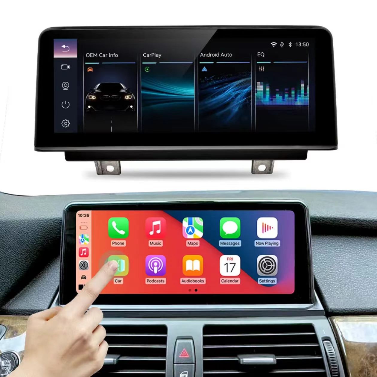 Wireless CarPlay Android Auto For BMW X5 E70 X6 E71 10.25-inch LINUX