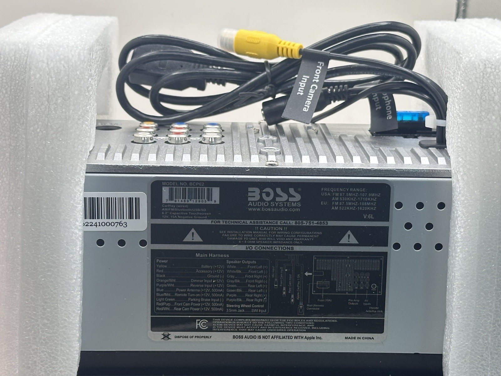 BOSS Audio Systems BCP62 Car Stereo Apple CarPlay Bluetooth 6.2 Inch Touchscreen