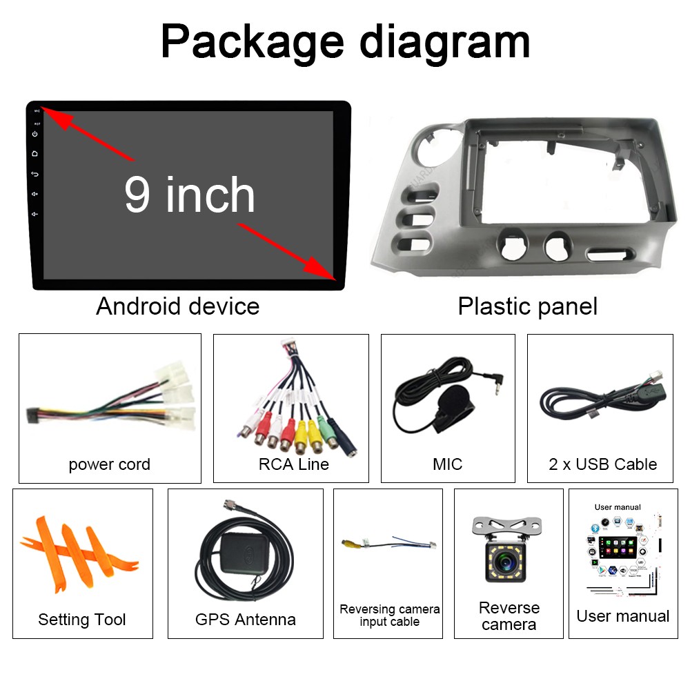 For 2003-2004 Toyota Matrix Car Navi GPS Carplay Android 13 Radio Stereo 4+64GB