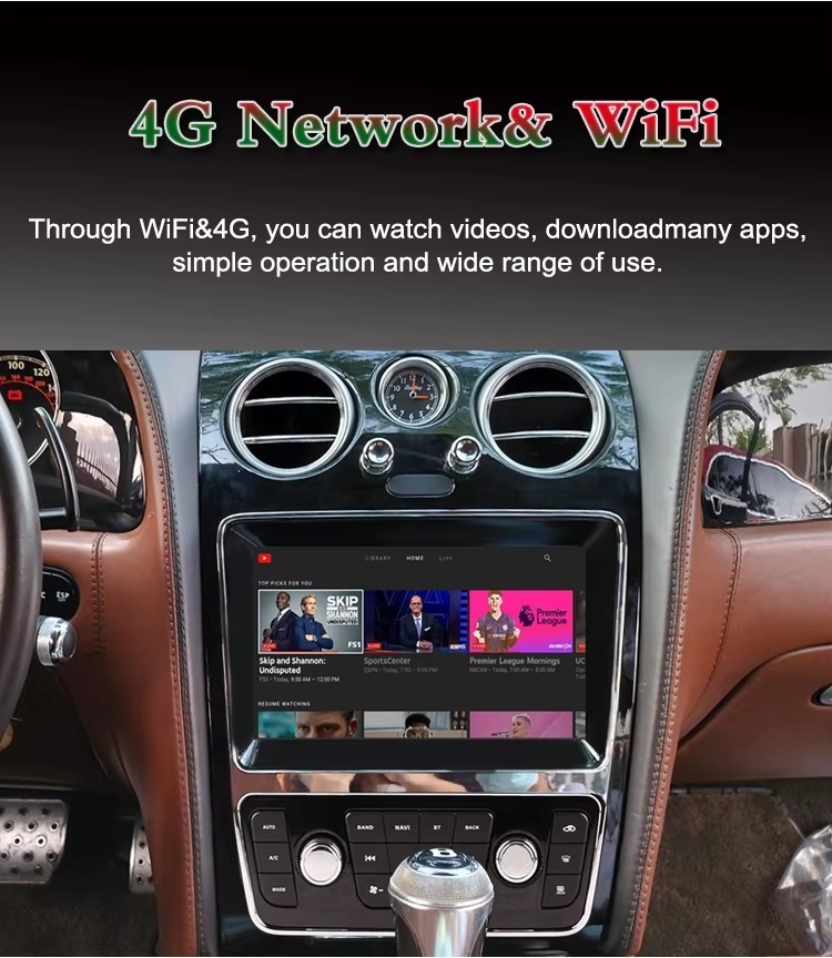 9″ Stereo CarPlay 4+64GB For 05-12 Bentley Flying Spur Continental GT Car Radio