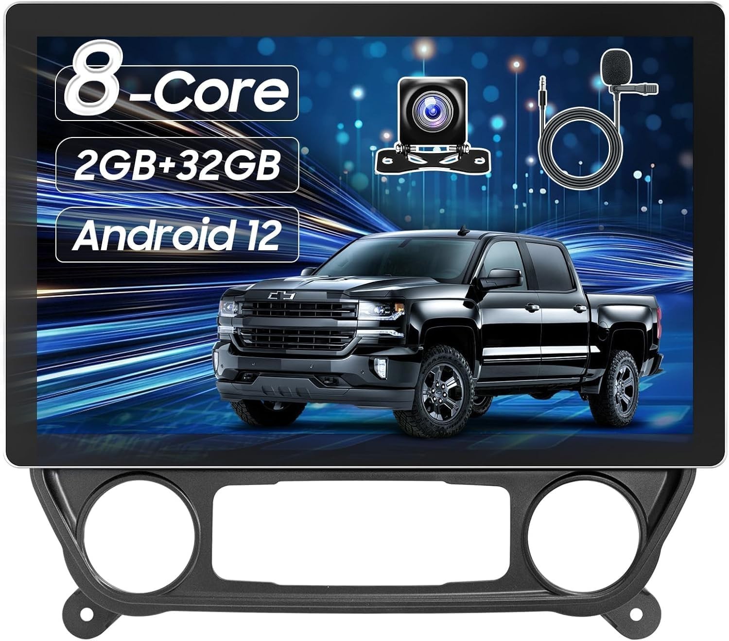 13.1′ Car Stereo Radio Upgrade for 14-18 Chevy Silverado and GMC Sierra 2+32GB