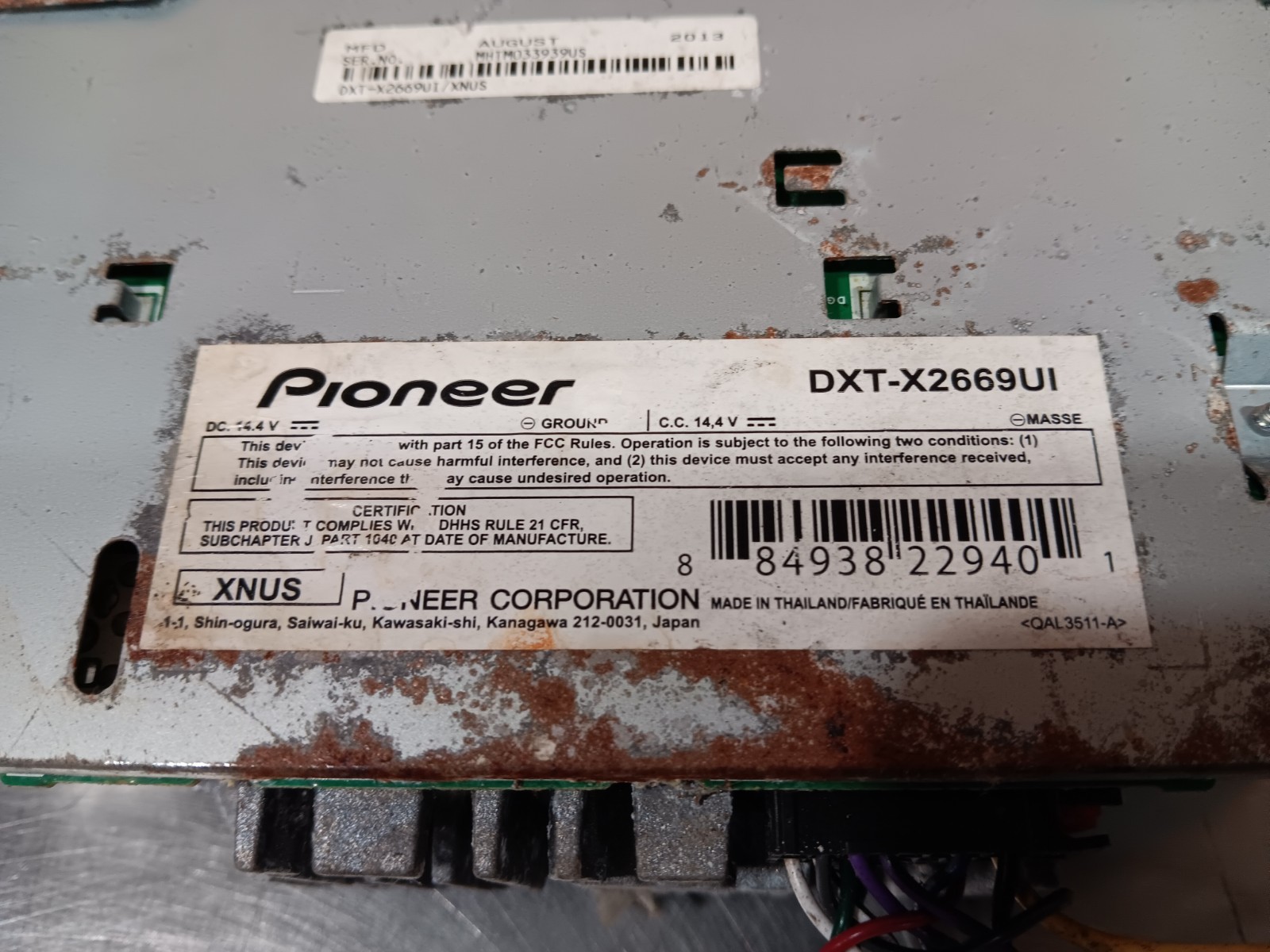 pioneer mixtrax dxt-x2669ui cd player stereo radio