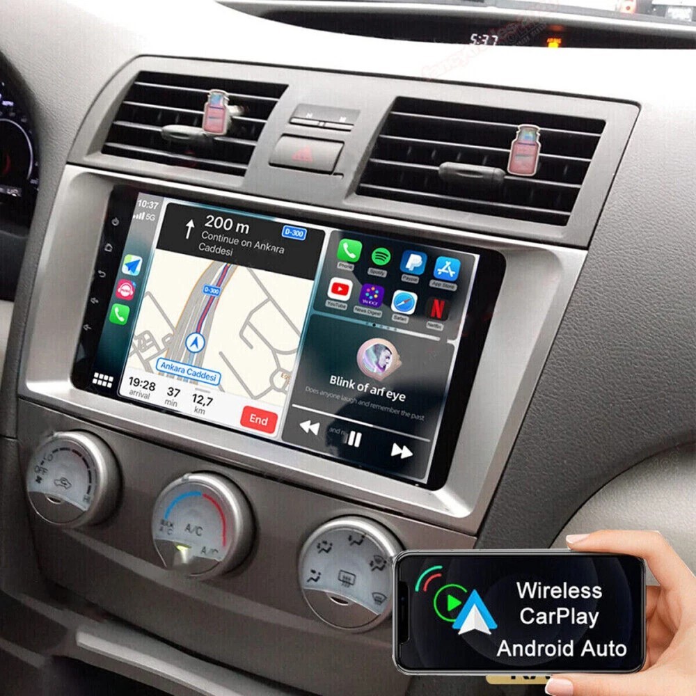 For 2007-2011 Toyota Camry Radio Carplay Back Camera w/Cam FM RDS GPS Navigation