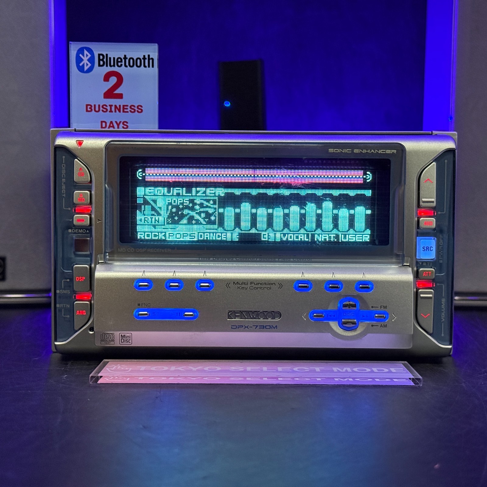 Kenwood DPX-730M 2DIN Car Audio CD MD Player Added Bluetooth JDM Tested In Stock