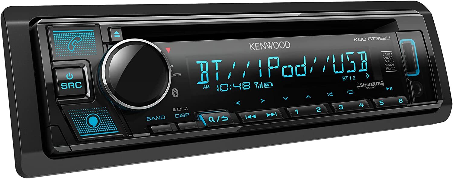 Kenwood KDC-BT382U 1-DIN Bluetooth Car Stereo CD Receiver