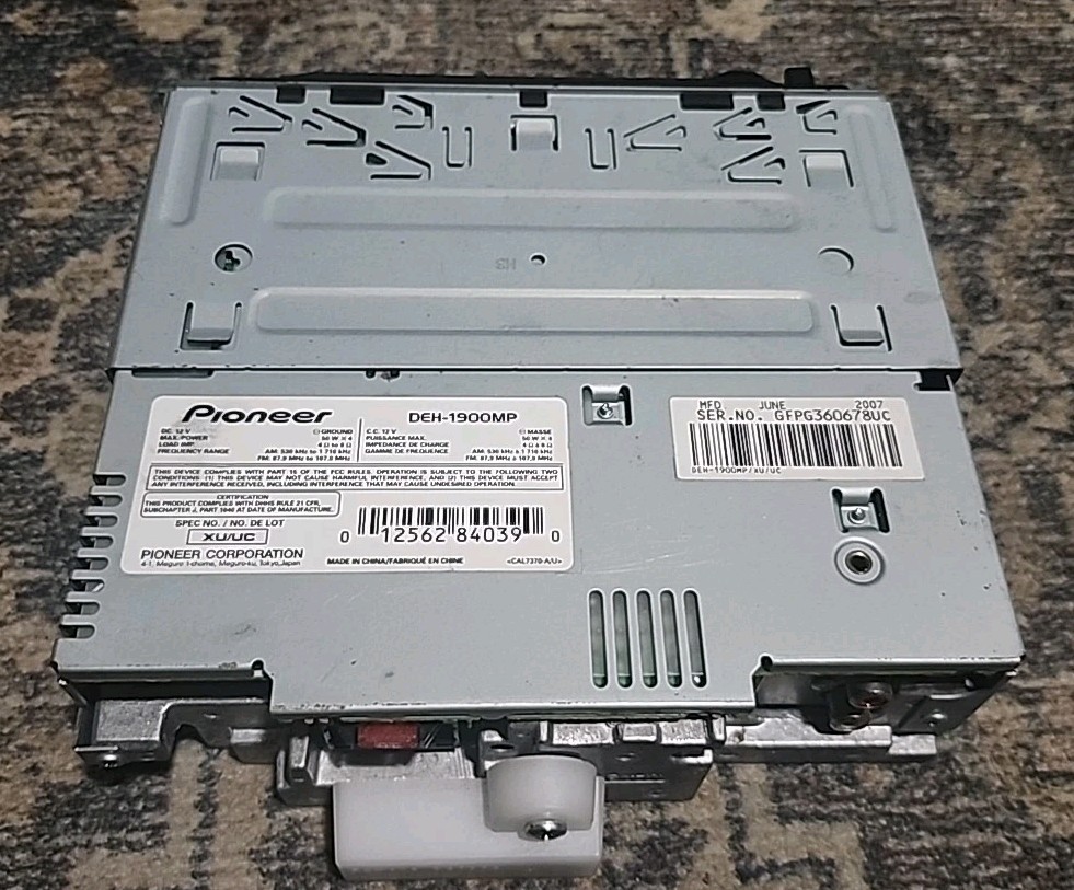 Pioneer DEH-1900MP, CD/MP3, 200 watts (UNTESTED)