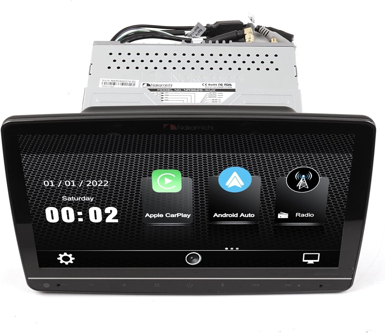Nakamichi NA3625-WUX 10.1″ Mechless Receiver Works W/ Wireless Carplay & Android