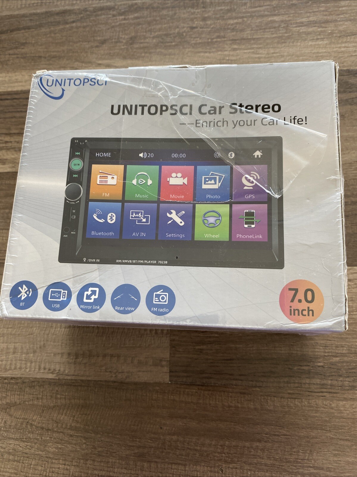 UNITOPSCI Double Din 7” Car Stereo Touch Screen Car Radio /2