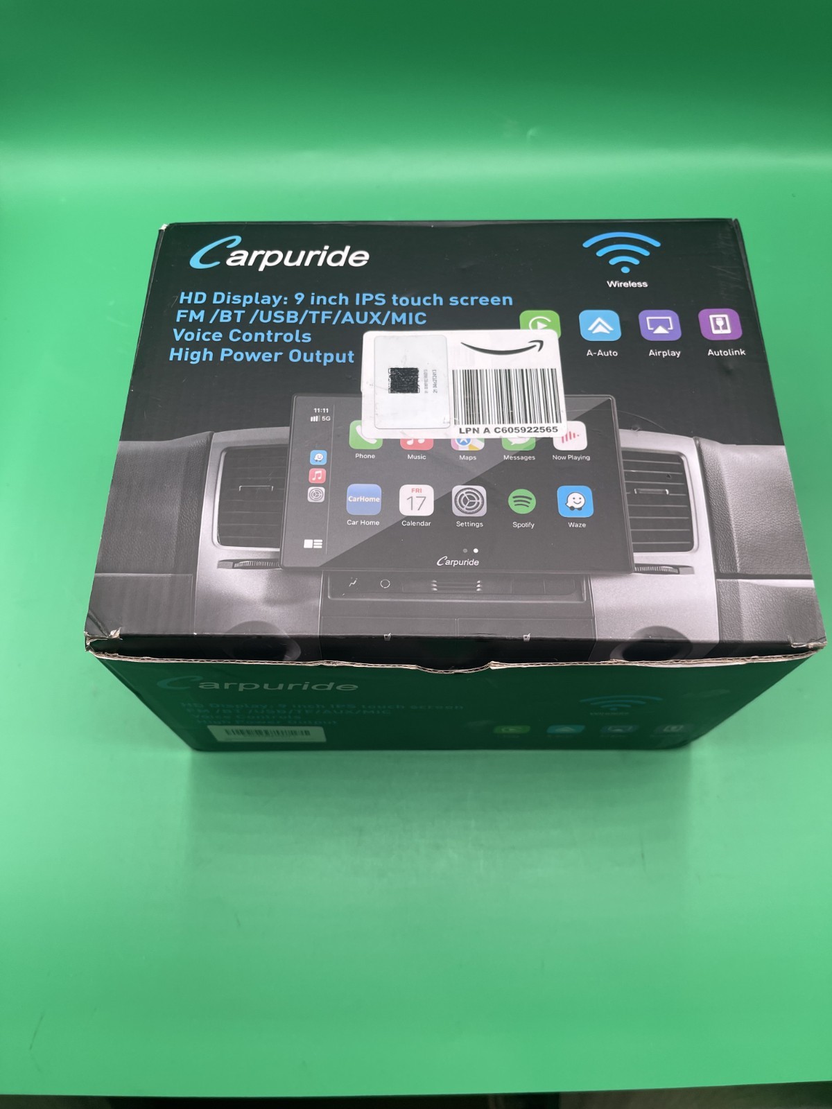 Carpuride 9″ Wireless Car Stereo Apple CarPlay Android Auto Touchscreen