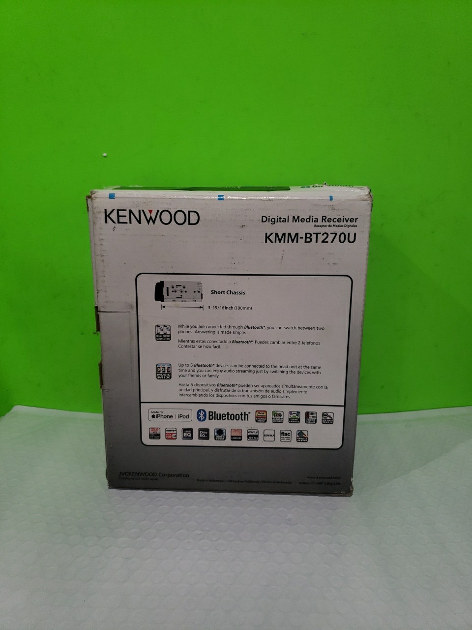 KENWOOD KMM-BT270U Bluetooth Digital Media Car Stereo Receiver with USB Port