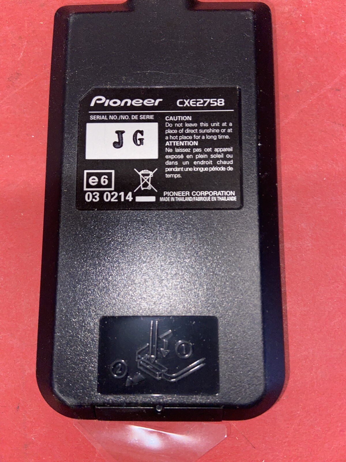 New OEM Pioneer Remote Control Car Stereo Head Unit Audio CXE2758 Receiver