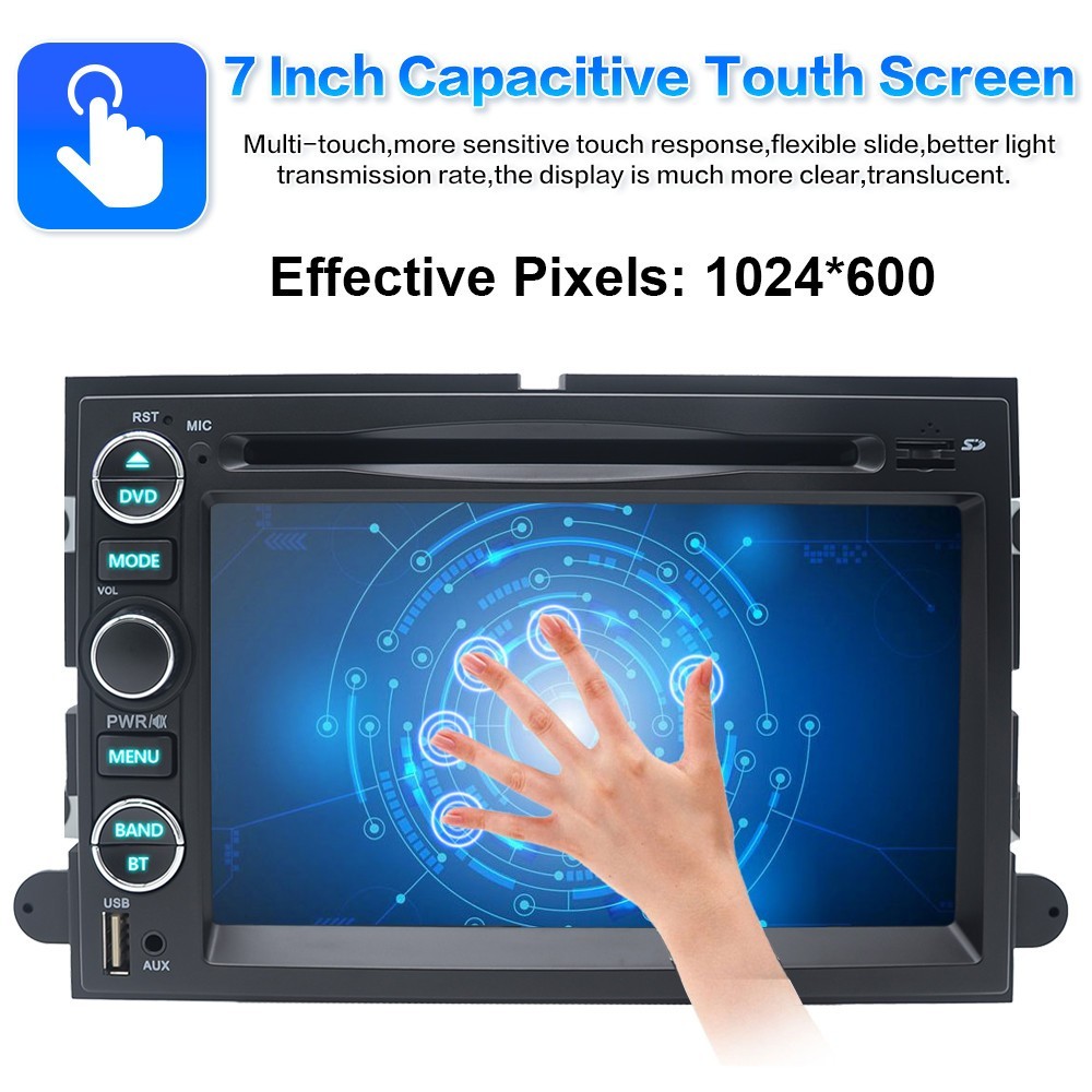 Car DVD CD Stereo Radio Apple Carplay Navi +Camera For Ford Expedition 2007-2014