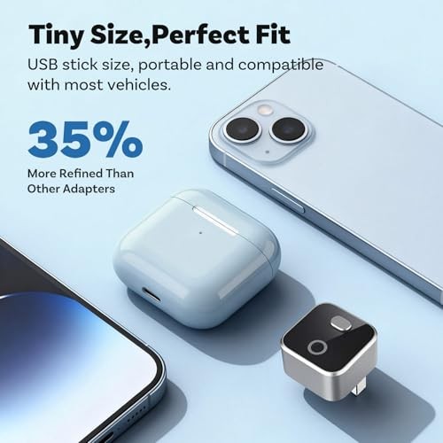 Wireless CarPlay & Android Auto Adapter Dongle, WiFi 6 Bluetooth 5.4 for Low