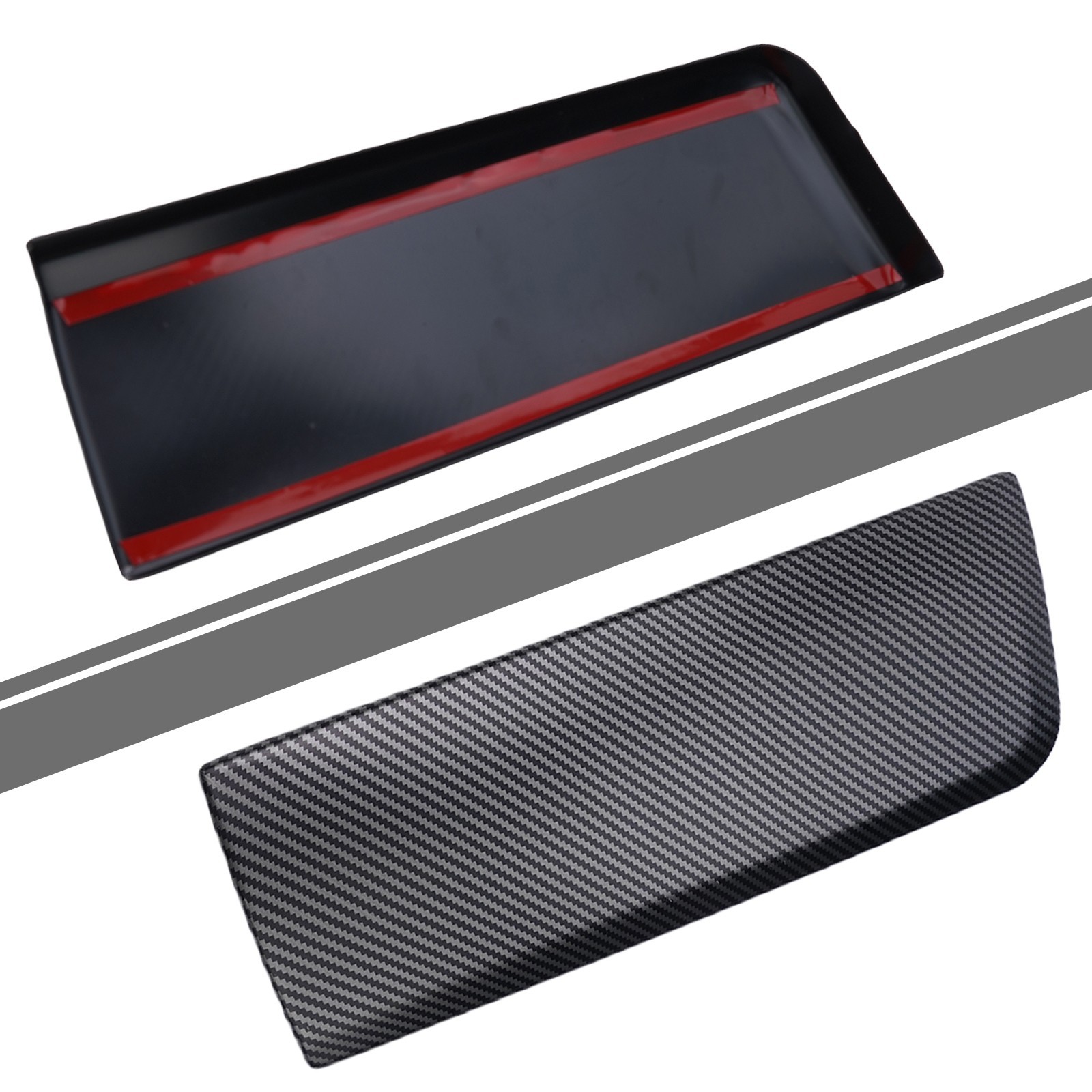 For Benz ML350 X166 W166 Carbon Fiber Texture Console Armrest Panel Cover Trim