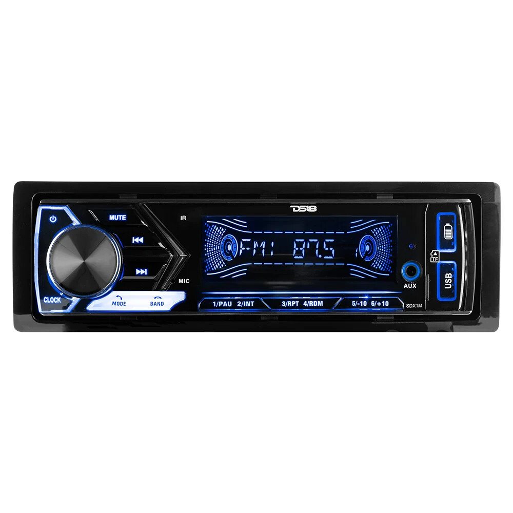 DS18 1 Single Din Bluetooth Radio Car Stereo Audio AUX/FM/SD/MP3 Player Remote